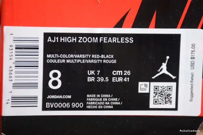 MaikeSneakers Zoom Fearless Air Retro Jordan BV0006-900 1 High 0617